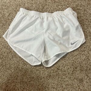 Nike Women's White and Gray Athletic Shorts